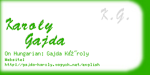 karoly gajda business card
